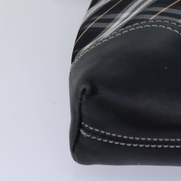 BURBERRY Nova Check Blue Label Shoulder Bag Nylon Black Auth 80167 - Picture 9 of 16